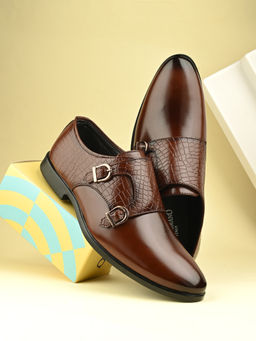 CARLO ROMANO - Men Ankle Casual Monk Straps Brown