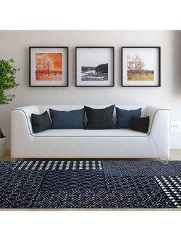 OBSESSIONS - Reflex Geometric Contemporary Bedside Runner Teal