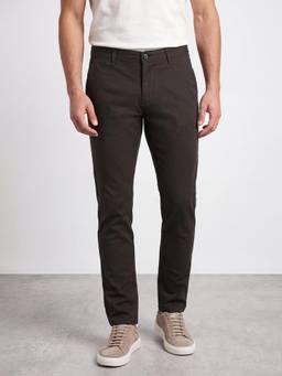 R&B - Men Olive Mid Rise Regular Fit Chinos
