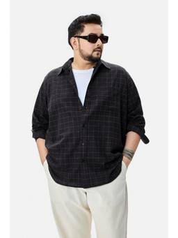 Snitch - Black Checks Full Sleeves Regular Casual Shirt for Men