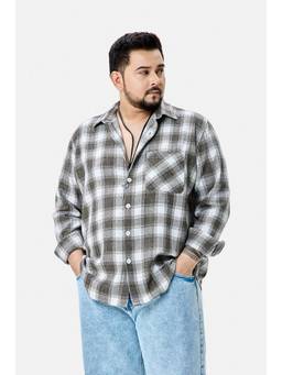 Snitch - Brown Checks Full Sleeves Regular Casual Shirt for Men