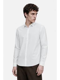 Snitch - White Solid Full Sleeves Slim Formal Shirt for Men