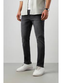 Peter England - Men Charcoal Contemporary Fit Jeans