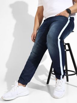 Instafab Plus - Mens Regular Fit Denim Jeans Color Blue