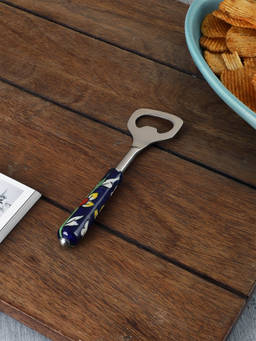 Miah Decor - Hand-Painted Stainless Steel & Ceramic / Bottle Operner/Bar Blade Table Cutlery
