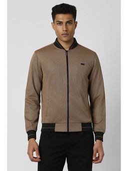 Van Heusen - Men Brown Solid/Plain Casual Jacket
