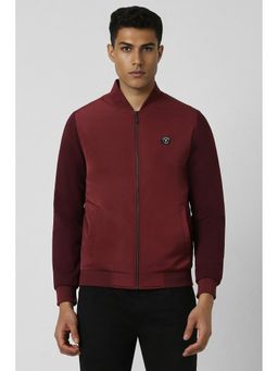 Van Heusen - Men Maroon Solid/Plain Casual Jacket