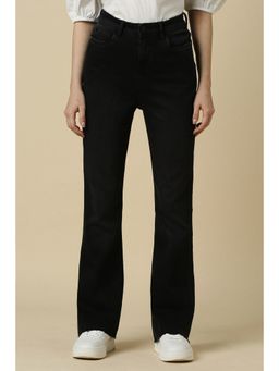 Allen Solly - Women Black Regular Fit Dark Wash Jeans