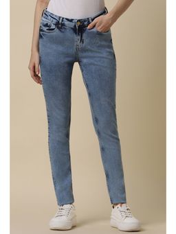 Allen Solly - Women Blue Slim Fit Light Wash Jeans