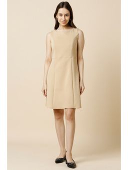 Allen Solly - Women Beige Solid Casual Dress