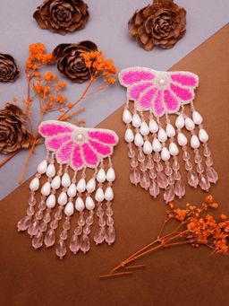 VIRAASI - Pink Butterfly Hand Craft Dangler Earring