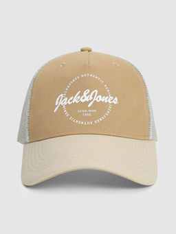 Jack & Jones - Beige Printed Mesh Cap