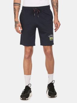 U.S. POLO ASSN. - Men Navy I670 Comfort Fit Solid Cotton Polyester Shorts