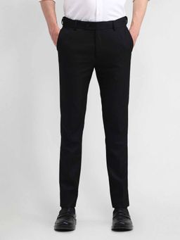 Arrow - Slim Fit Mid Rise Formal Trouser Black