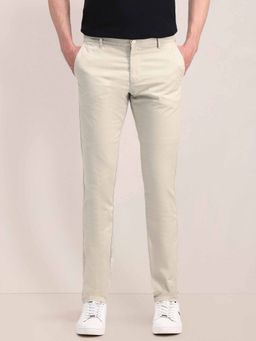 U.S. POLO ASSN. - Mid Rise Regular Fit Casual Trousers Beige