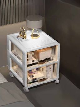 UMAI - White 2 Layers Storage Cabinet