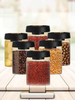 UMAI - Borosilicate Jar with Vacuum Lid, 900Ml, (Pack Of 6)