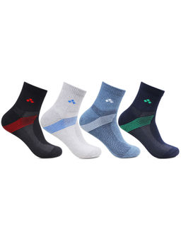 Bonjour - Men Multicolored Ankle Socks (Pack of 4)