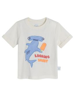 COOL CLUB - Smyk Boys Off White Printed T-shirts