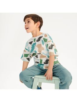 COOL CLUB - Smyk Boys White Printed T-shirts