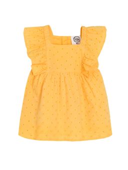 COOL CLUB - Smyk Girls Yellow Embroidered Dress