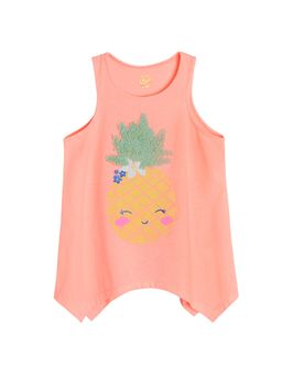 COOL CLUB - Smyk Girls Coral Printed Top