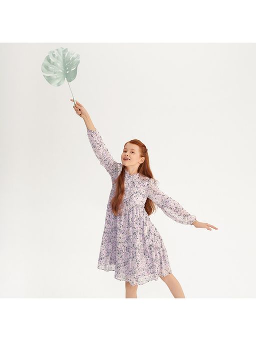 Buy COOL CLUB Smyk Girls Purple Printed Dress Online
