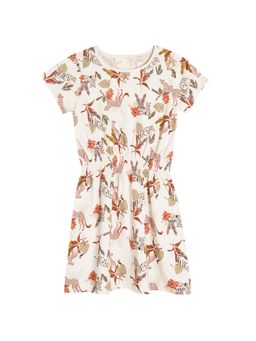 COOL CLUB - Smyk Girls Beige Printed Dress