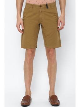 Allen Solly - Men Brown Solid Slim Fit Shorts