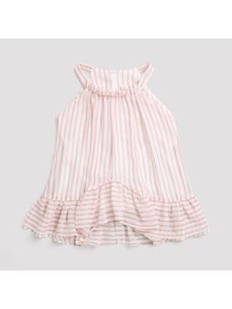 TINY GIRL - Sleeveless Stripe Printed Top - Onion Pink