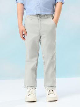 U.S. POLO ASSN. - Boys Grey Mid Rise Twill Trouser