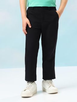 U.S. POLO ASSN. - Boys Black Mid Rise Twill Trouser