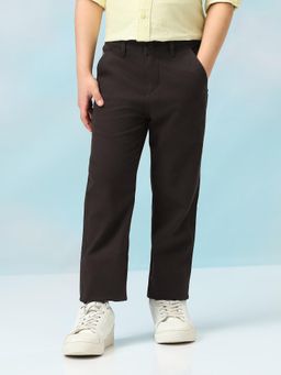 U.S. POLO ASSN. - Boys Brown Mid Rise Twill Trouser