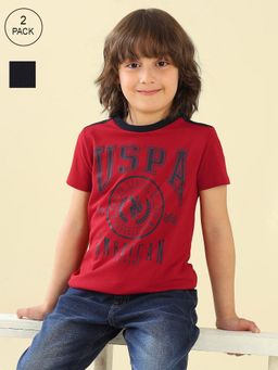 U.S. POLO ASSN. - Boys Multi-Color Graphic Regular Fit T-Shirt (Pack of 2)