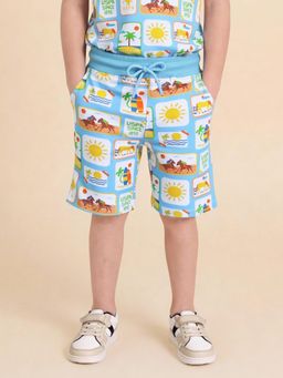 U.S. POLO ASSN. - Boys Blue Graphic Regular Fit Shorts