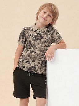 U.S. POLO ASSN. - Boys Floral Printed Regular Fit Polo Shirt