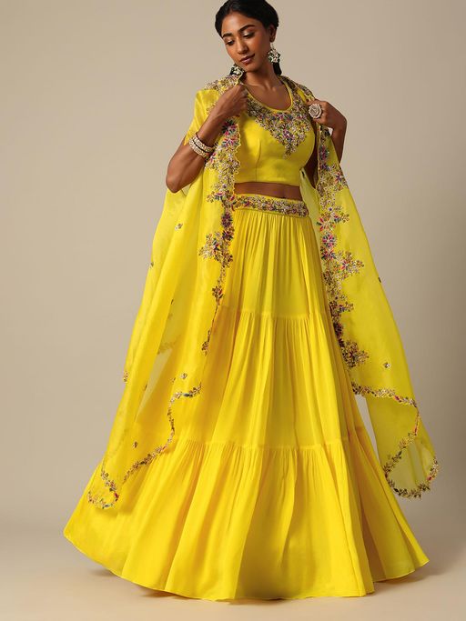slim fit dress slacks Buy Yellow Dola Silk Gown With Embroidery
