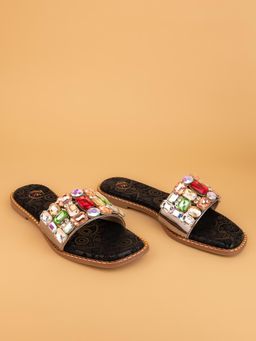 Alberto Torresi - Women Empress Crystal Multi-Color Flats