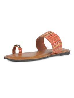 Bata - Women Brown Stylish Toe Ring Flats