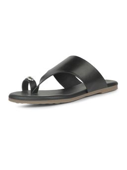 Bata - Women Black Stylish Toe Ring Flats