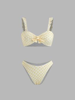 Cider - Check Lettuce Trim Bikini (Set of 2)