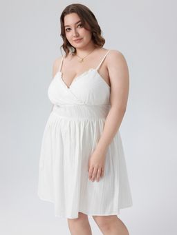 Cider - Ruffle Solid Mini Nightdress Curve & Plus