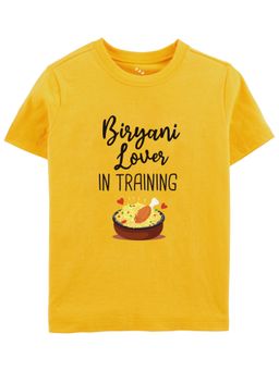 Zeezeezoo - Kids Biryani Lover in Training Printed Cotton T-Shirt