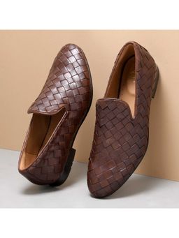 Ruosh - The Cusko Tan Men Woven Slip-On Loafers