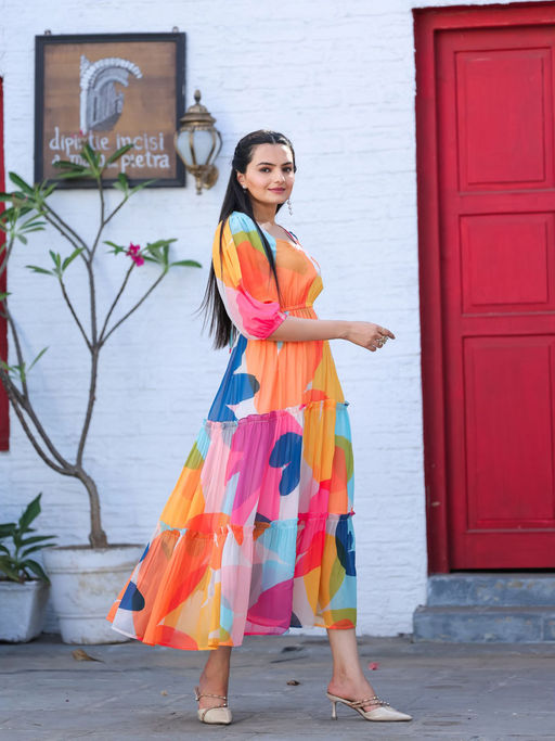 masakali dress for ladies Flair Affair Maxi Dress Masakali.Co