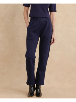 RAREISM - Navy Blue Blunt Plain Regular Pant