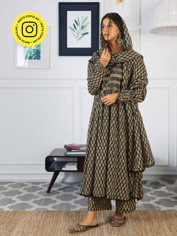 Gulabo Jaipur - Abaya Black (Set of 3)