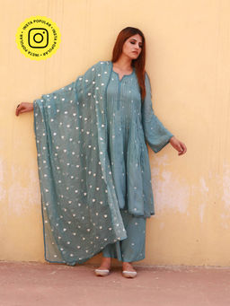 Gulabo Jaipur - Ada Sky Kurta (Set of 3)