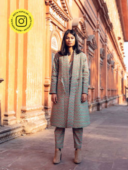 Gulabo Jaipur - Kafia Green Co-ord (Set of 3)