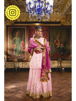 Gulabo Jaipur - Imama Pink Sharara (Set of 3)